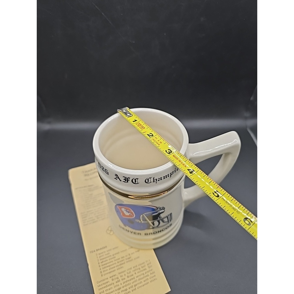 Denver Broncos 1986 AFC Champions Beer Stein Mug Super Bowl XXI - Picture 6 of 8